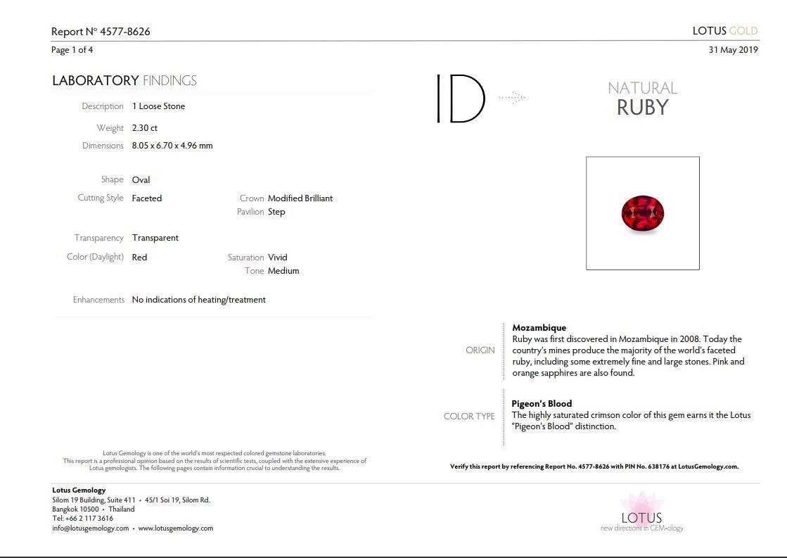Ruby Surrounded by Diamonds and Set in a Hand Fabricated Platinum ring.