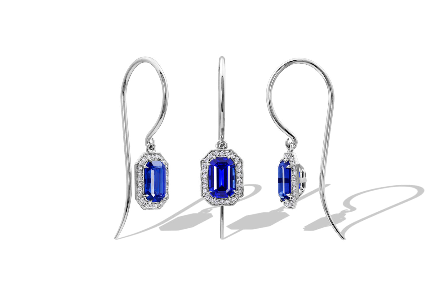 Blue Sapphire Drop Earrings