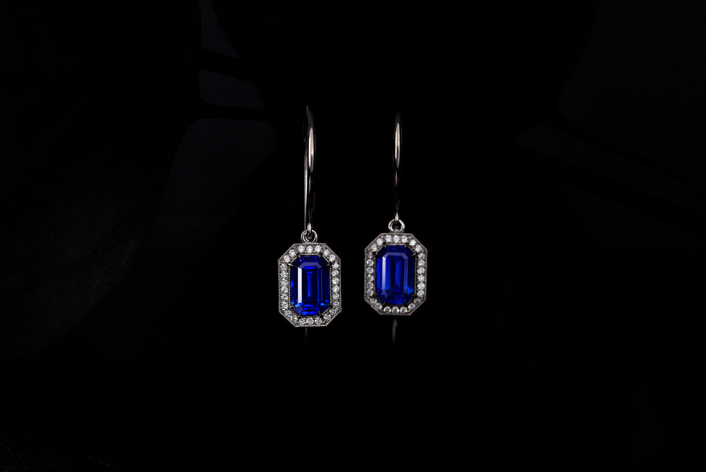 Blue Sapphire Drop Earrings