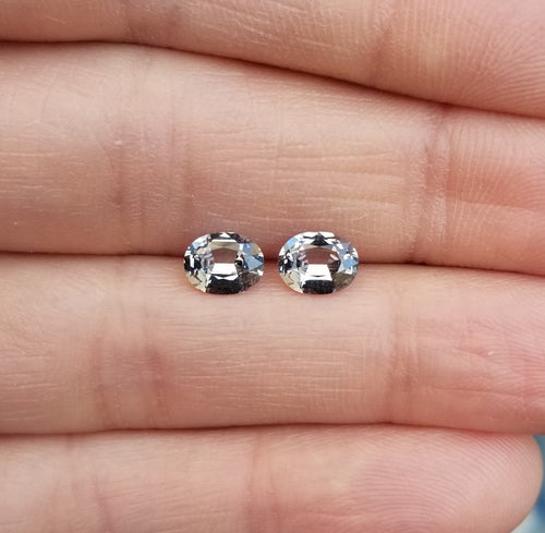 1.94ctw Grey Spinel Matched Pair