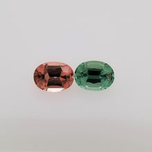 Load image into Gallery viewer, 5.25ctw Peach/Blue-Green Tourmaline Matched Pair