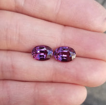 Load image into Gallery viewer, 6.43ct Purple Garnet Matched Pair
