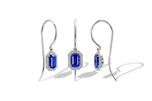 Load image into Gallery viewer, Blue Sapphire Drop Earrings