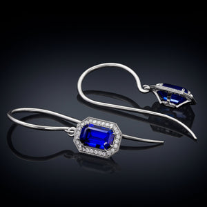Blue Sapphire Drop Earrings