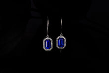 Load image into Gallery viewer, Blue Sapphire Drop Earrings