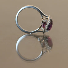 Load image into Gallery viewer, Puple Spinel Ring Accented in Platinum and Diamonds