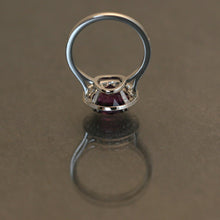 Load image into Gallery viewer, Puple Spinel Ring Accented in Platinum and Diamonds